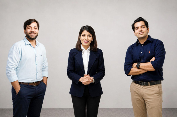 Vikas Kaul, Khushboo Jain and Piyush, co-founders of ImpactGuru